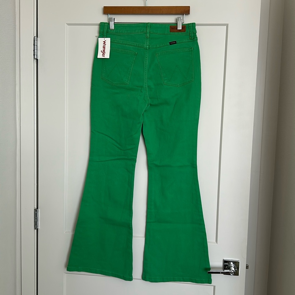 WRANGLER HIGH RISE FIERCE FLARE DENIM JEANS PANTS SIZE 10 X 32 NWT - Picture 2 of 11